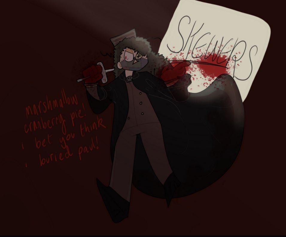 theloversdoll's tweet photo. slight blood//
do you have a crush on a jackbox host or are you normal >_> anyway meat on the bone #jackbox #jackboxpartypack #triviamurderparty #triviamurderparty2 #jackbox6 #digitalfanart https://t.co/p142AHKeWA