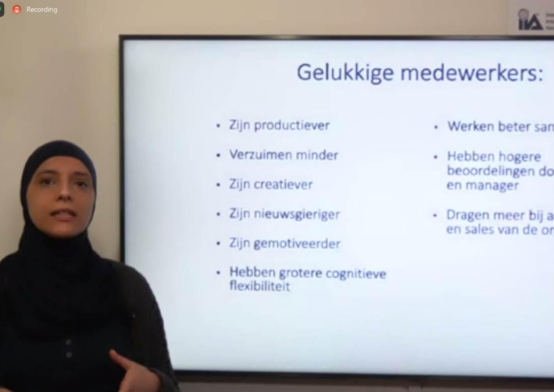 De laatste ochtend van de RO Masterclass... Loubna Zarrou spreekt over Werkgeluk!