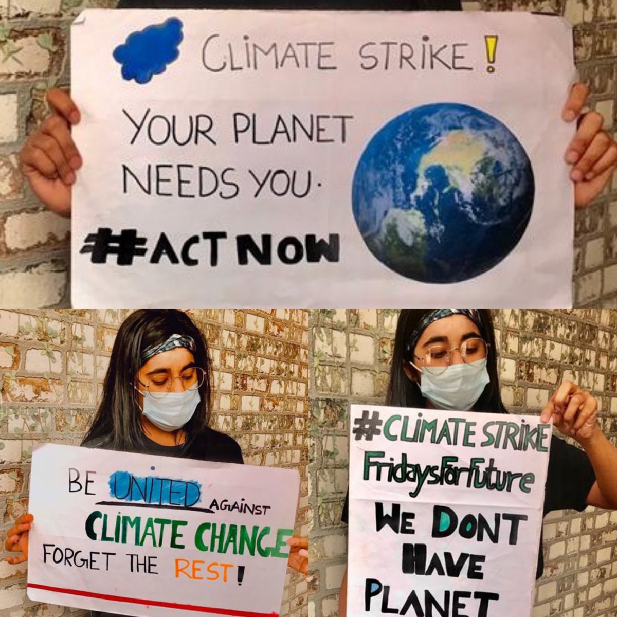 Sarahhh_lndian's tweet photo. Week #22th #ClimateStrike in Lucknow UP India 🇮🇳 

Your planet needs you!🌍

Take action before it's too late! ✊
#TheWorldIsWatching 
#ActNow 
#FaceTheClimateEmergency 
#NoMoreEmptyPromises
#WebelieveActions
 
@Fridays4future @FFFIndia 
@GretaThunberg @vanessa_vash @LicypriyaK https://t.co/Hqskn667GU