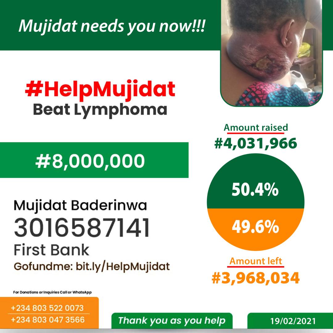 AminatModupe2's tweet image. &apos;How it Started&apos;    &apos;How it&apos;s going&apos;

Thank you guys,  and let&apos;s #HelpMujidat beat Lymphoma.🙏🙏🙏