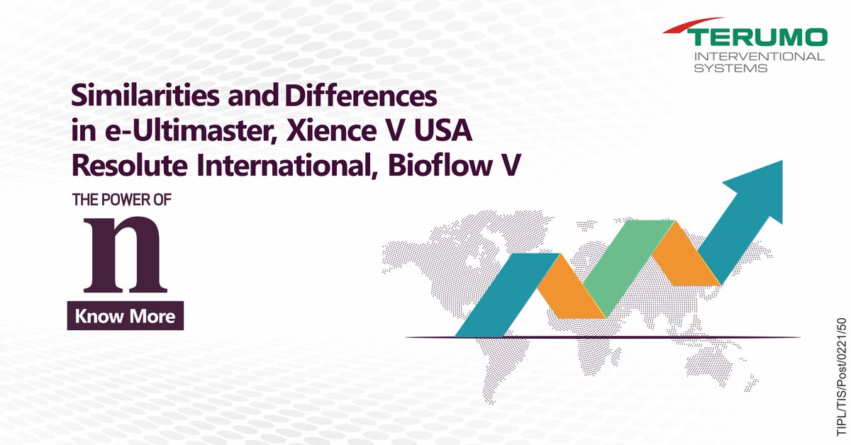 Similarities and Differences in e-Ultimaster, Xience V USA, Resolute International, Bioflow V.
Know more: bit.ly/2Kjs2Yh