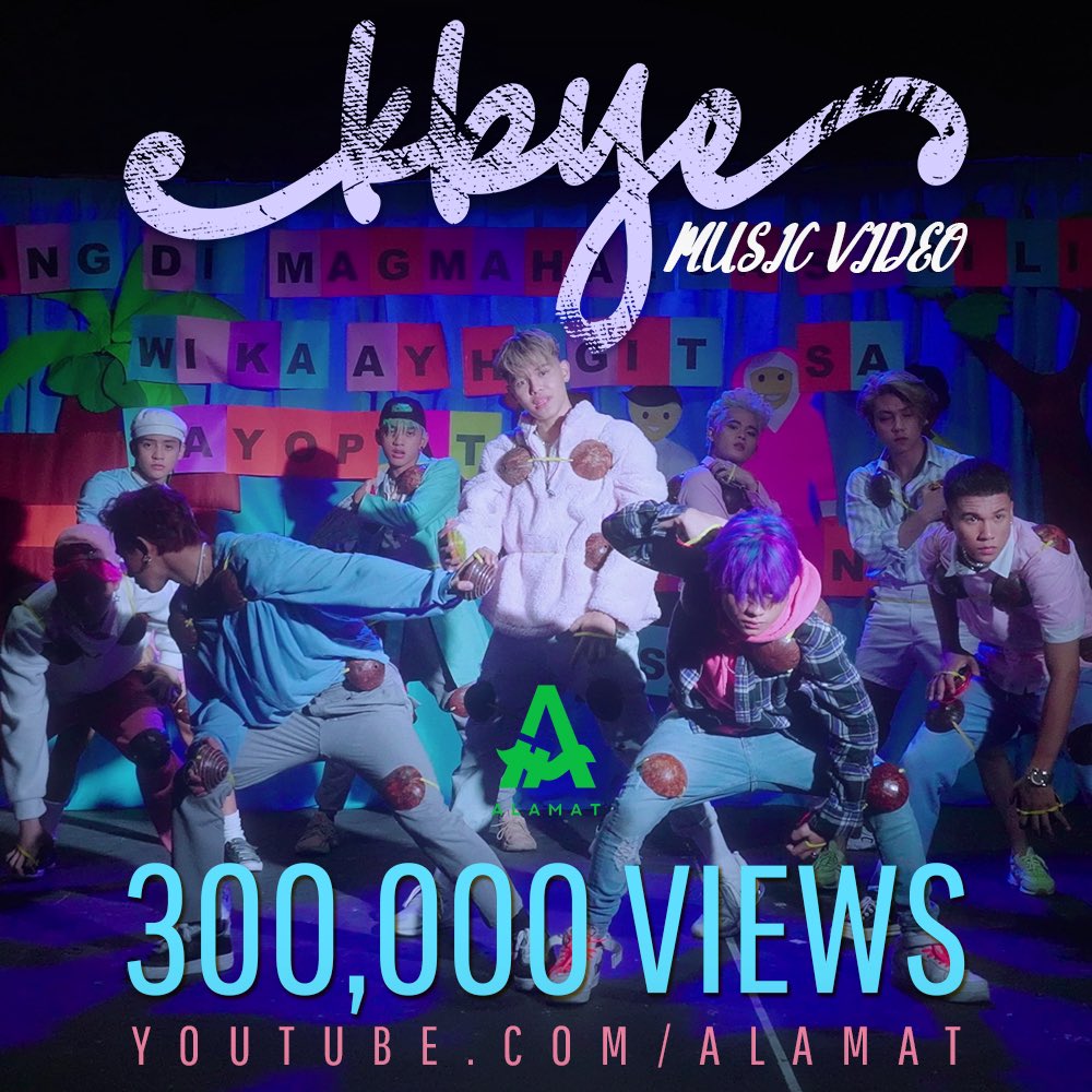 Alamat's 'kbye' music video has surpassed 300,000 views on YouTube! Daghang salamat! 🤎🇵🇭

Watch the video here: youtu.be/I7vPP-yIhY0 

#ALAMATkbyeMV