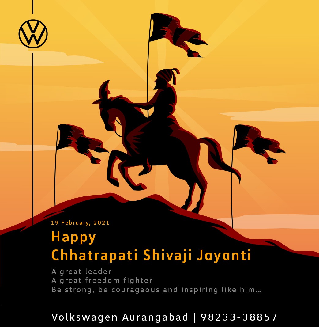 DhootMotors's tweet photo. Tribute to the outstanding and inspiring legend, Chhatrapati #ShivajiMaharaj on his Birth Anniversary today. 

#ShivajiMaharajJayanti #ShivJayanti2021

#Volkswagen
#VolkswagenDhootMotorsAurangabad https://t.co/GLDRbHMjjK