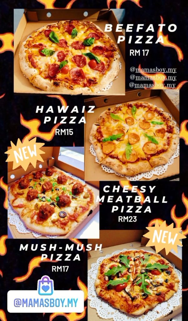 MamasboyMy's tweet image. CHECK OUT MAMA'S BOY NEW PIZZA FLAVOUR 🔥

PRE-ORDER AVAILABLE FOR TOMORROW'S (20th FEBRUARY) EITHER BATCH⚡

TO ORDER :
LINK ON BIO
WHATSAPP AT 013-687 9491 
#MamasBoyPizza #Pizza #HomemadePizza #DailyHomemade  #LavaRockPizza #klfoodie #smallbusiness #supportlocalbusiness