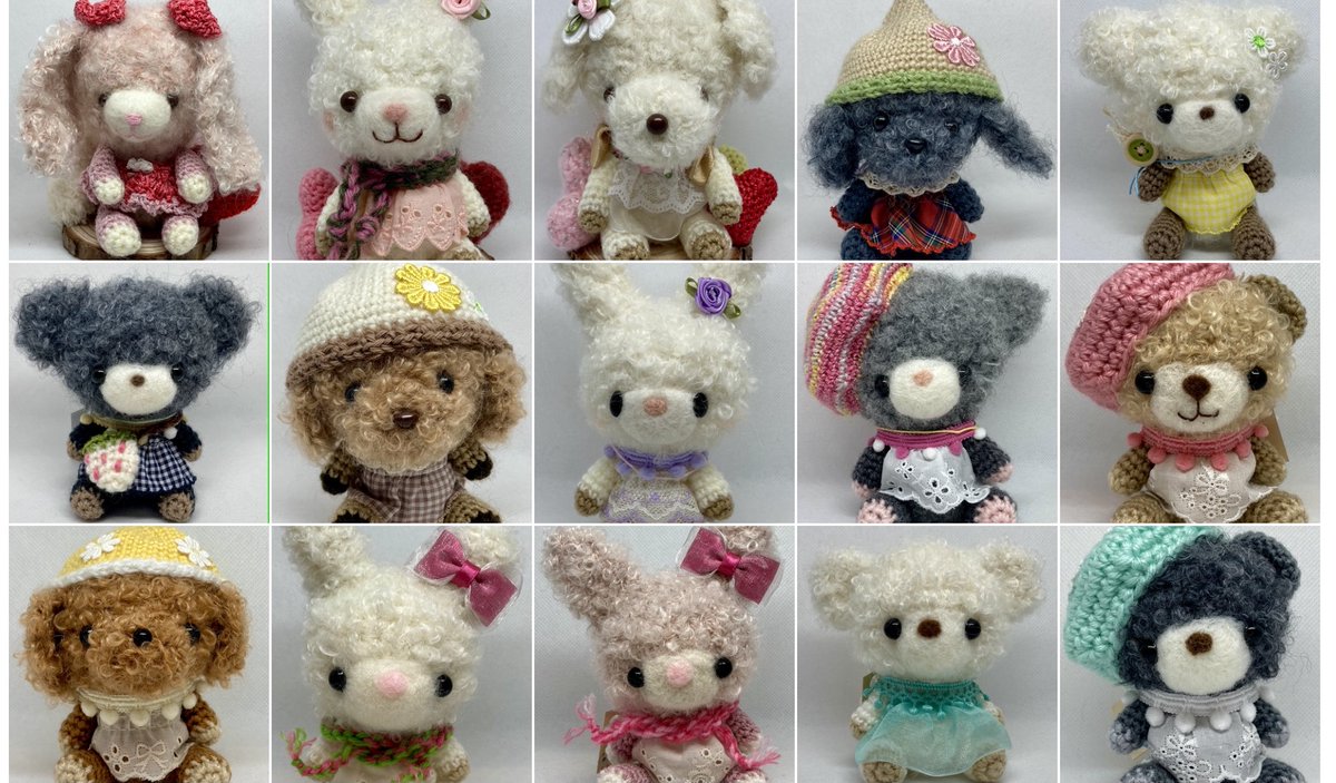 abusara_gallery's tweet photo. 現在開催中
　Saori あみぐるみ教室プレゼンツ
　「モコモコ毛糸のカワイイあみぐるみ展」

あなたのフィーリングに合う子がきっといるはず・・・
Baseで見られすので是非！！

＃あみぐるみ　＃編みぐるみ　＃モコモコ　＃かわいい
＃アブサラクリコ　＃アブサラ　＃アブサラギャラリー https://t.co/6GPpHhVrBW