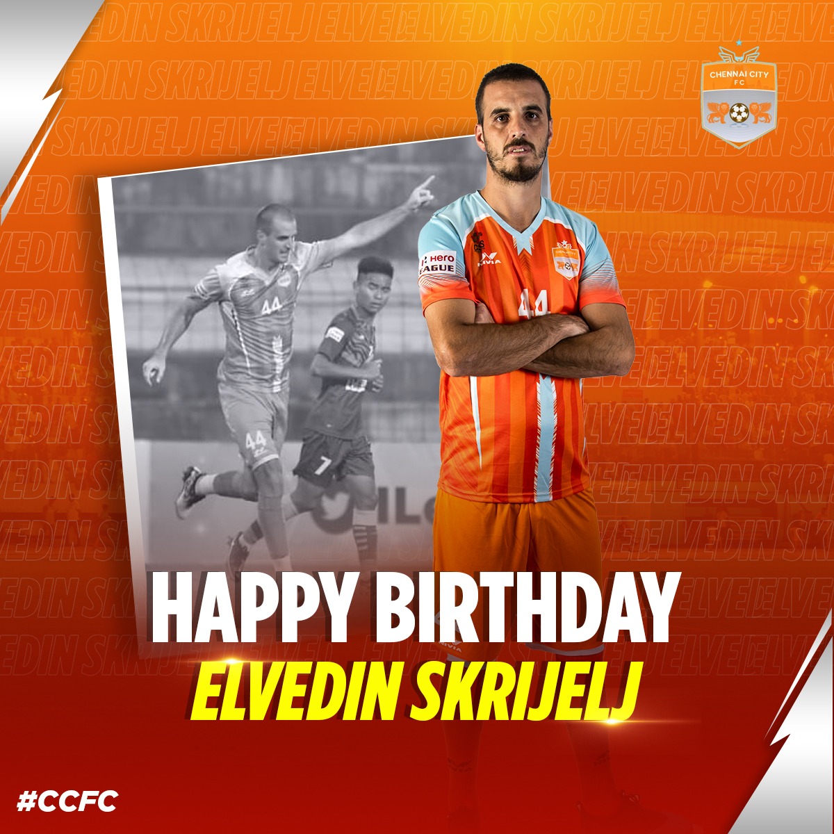 ChennaiCityFC's tweet photo. Here is wishing our Big man a great day.
Happy birthday EDOOO π§‘πͺ
#CCFC #ChennaiCityisBack #HeroILeague2021 #CCFCCB https://t.co/NIuZihj0Cz