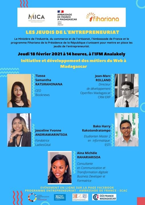 BookNewsMada's tweet photo. Notre CEO @tiasytiasy , a participé à deux conférences sur les #MetiersDuWeb.
Plus qu'un partage, ce fut des échanges avec différents acteurs du #digital, tous déterminés à apporter le même #ChangementPositif #BookNewsMadagascar #TechnologiesForPositiveChange https://t.co/kUePkk5cWn