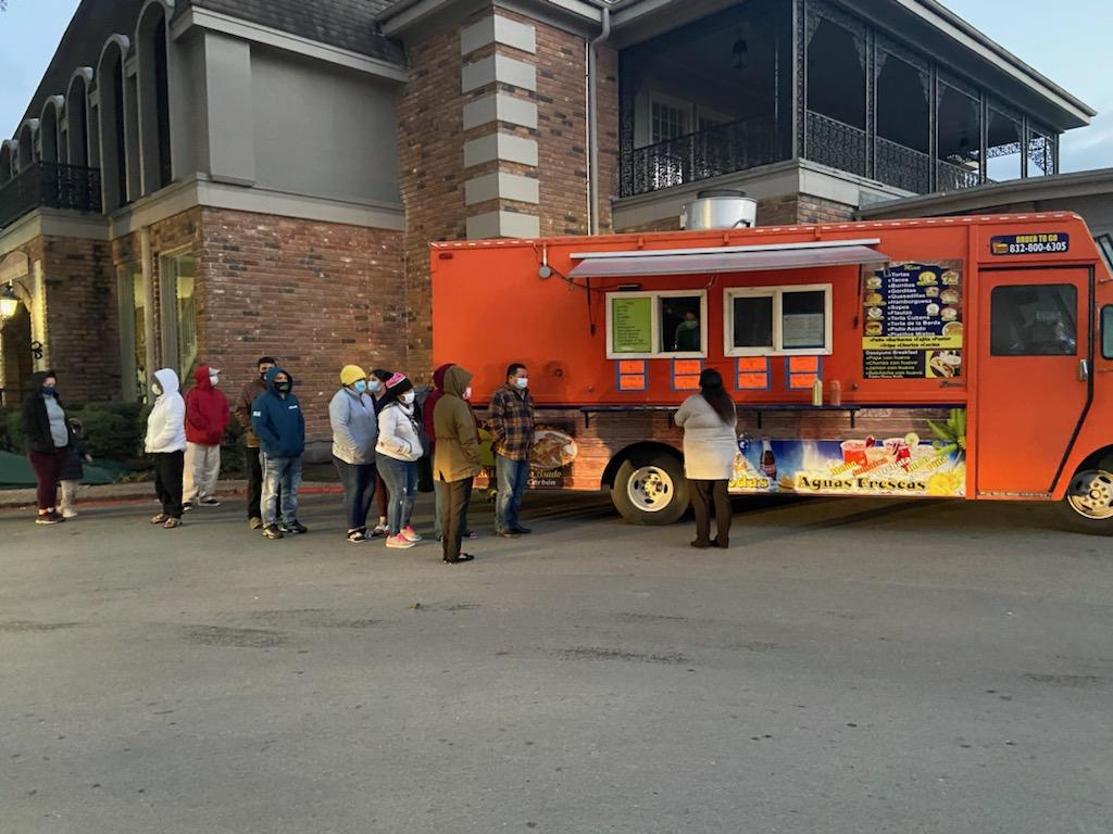Meanwhile...  @miyashay was busy coordinating 2 or 3 different taco trucks, Moving them from apartment complex to apartment complex throughout the day.She's also the person who's been asking people for money to help pay for these meals.