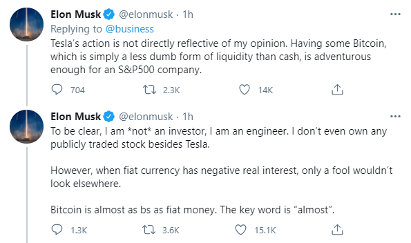Ico Drops On Twitter Elonmusk Replied To Cz Binance Having Some Bitcoin Which Is Simply A Less Dumb Form Of Liquidity Than Cash Is Adventurous Enough For An S P500 Company When Fiat Currency Ico Drops On Twitter Elonmusk Replied To Cz Binance Having Some Bitcoin Which Is Simply A Less Dumb Form Of Liquidity Than Cash Is Adventurous Enough For An S P500 Company When Fiat Currency