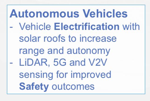  $TRCH (2): As EV’s continue to increase in demand, META is also working on transparent de-icing and de-fogging solutions that don’t require the use of energy, as well as LiDAR and V2V sensing and solar integration. ￼￼
