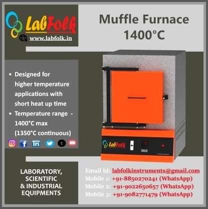 labfolkinstrmnt's tweet photo. "𝗟𝗮𝗯𝗳𝗼𝗹𝗸" manufactures muffle furnaces of different temperature range i.e.: 1200°C, 1400°C, 1700°C and 1800°C at reasonable price.
Email Id: labfolkinstruments@gmail.com
WhatsApp No.: +91-8850270241 / 9082771479
#mufflefurnace #muffle #heating #labfolk https://t.co/34y8drAt4h
