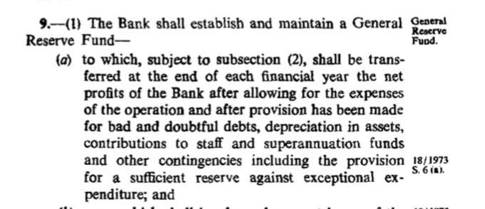 So all of those years when BOJ posted those losses, GOJ owed them (per the current BOJ Act - Section 9(1)(a)).