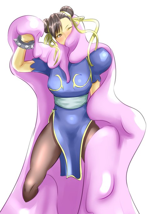 ワンドロ57日目。
溜まりまくったお題箱消化。「魔人ブウに取り込まれる春麗」 