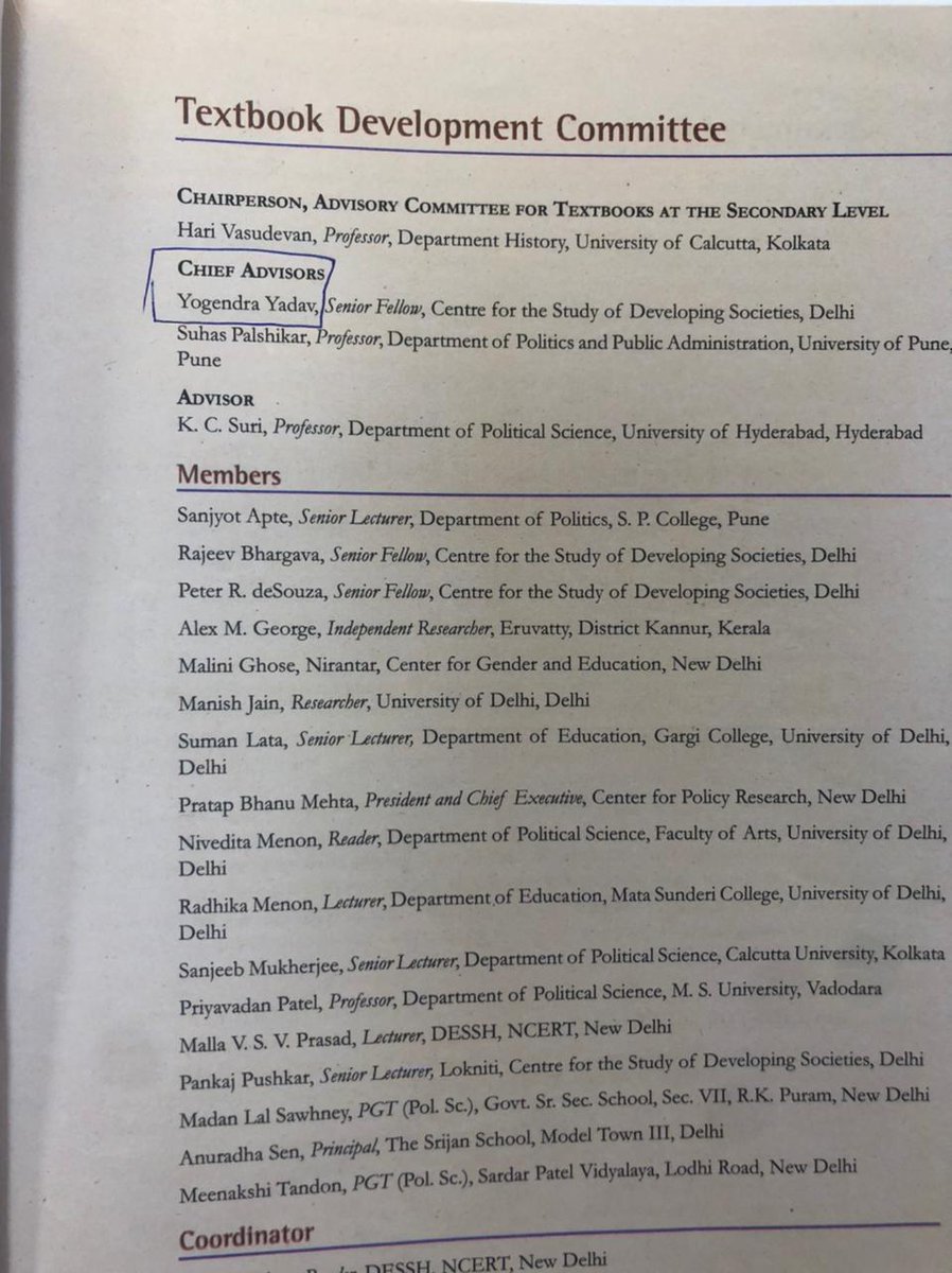 Just found out that Farmer, actor, astronaut, CAA, Shaheen Bagh, 26th January specialist, Yogender Yadav ji is ALSO Chief Advisor of our Education System's Text Book Development CommitteeNow I can die peacefully knowing our future is in safe hands. Thank you  @DrRPNishank Sir 