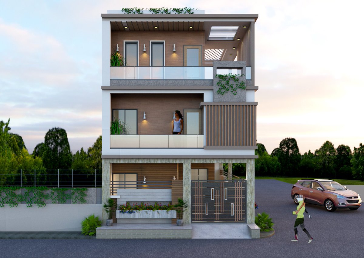 Proposed Residential Project At Pant Nagar, Lucknow. Architect- Ar Umar Idrisi and team Firm- Studio Dot Designs #architecture #architect #residents #modern #3dmodeling #modernarchitecture #contemporary #architecturedesign #Pantnagar #lucknow