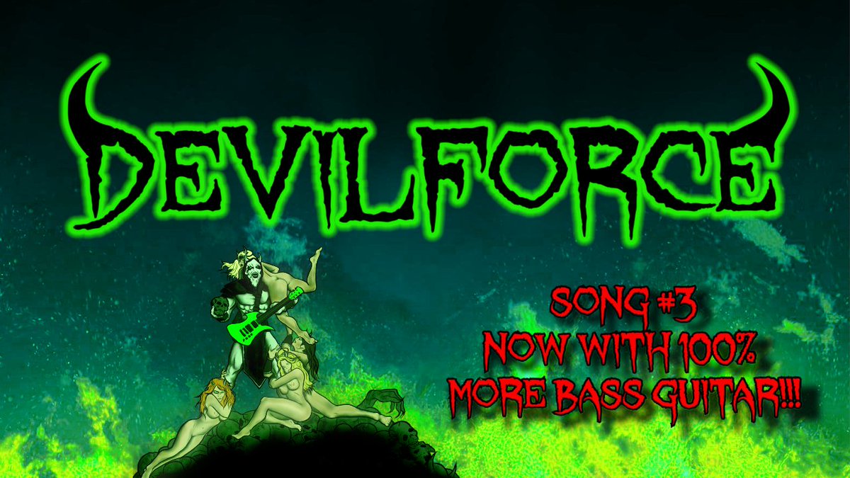 I just finished the bass guitar for song #3 on my upcoming DEVILFORCE EP. I played that bass SO HARD.