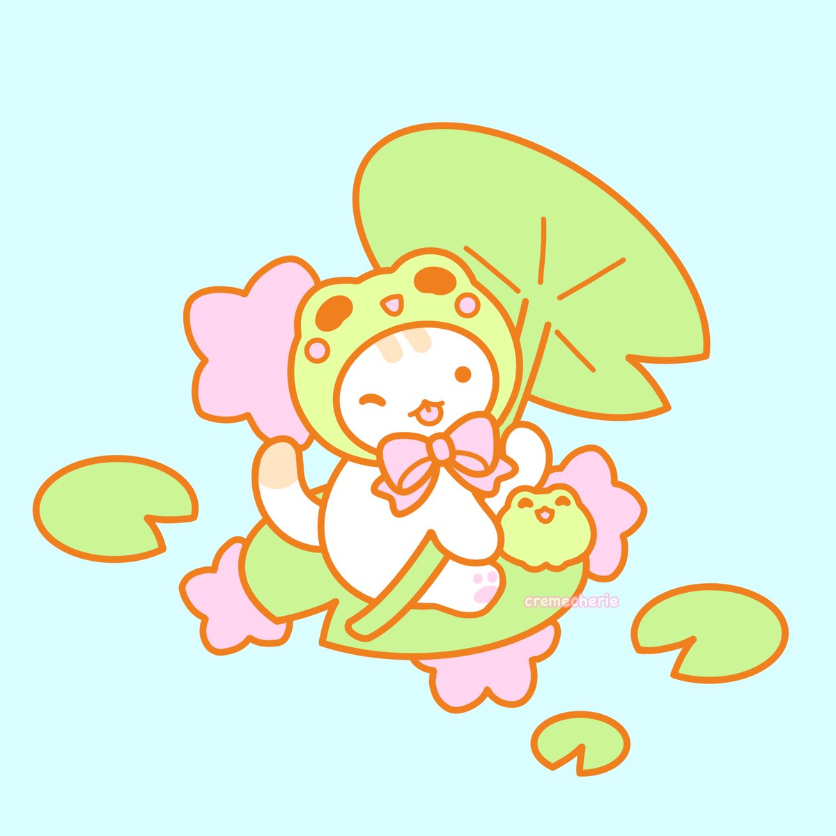 cremecherie's tweet photo. hi i’m cherie! i love drawing cute cats 🐱🌼🌈 #AnimalArtistsUnite https://t.co/vMz1ihg5qY