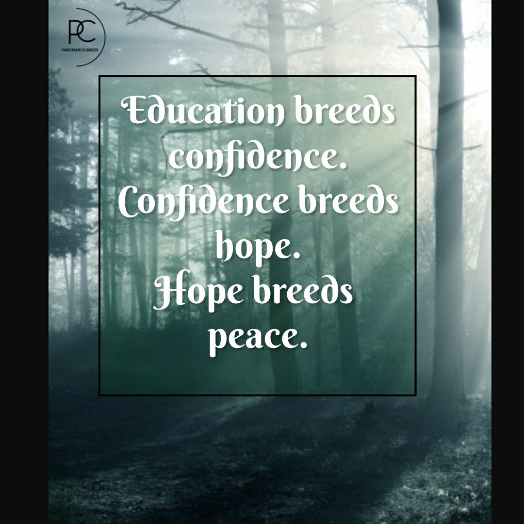 ParchamClasses's tweet photo. Quote of the day.
.
.
.
#parchamclasses #quote #quoteoftheday #motivationdaily #motivation #education #confidence #peace https://t.co/A3kbr8PELe