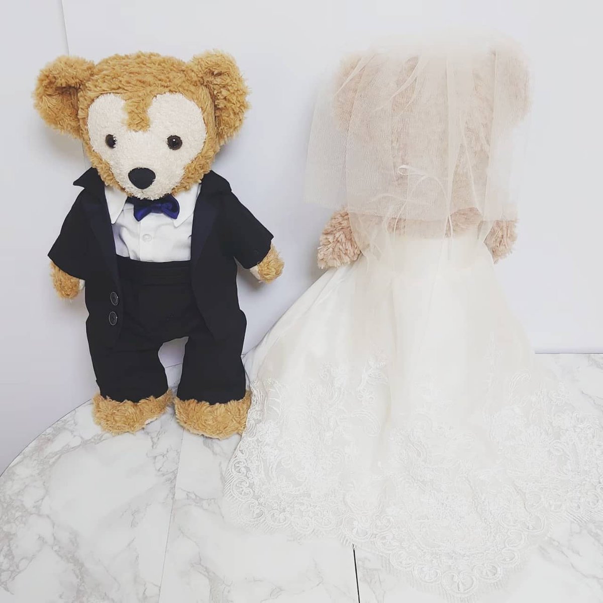 yu_handmade's tweet photo. ダフメイウェディング衣装セット
お作り置き分
最後の衣装がお嫁に行きました💒

今後、ご依頼などあれば
その都度、相談しつつ
心を込めてお作りできたらと
思っております。

#ウェディング
#ウェルカムドール衣装
#ハンドメイド
#ダッフィー衣装 https://t.co/7ATmFcrUaQ