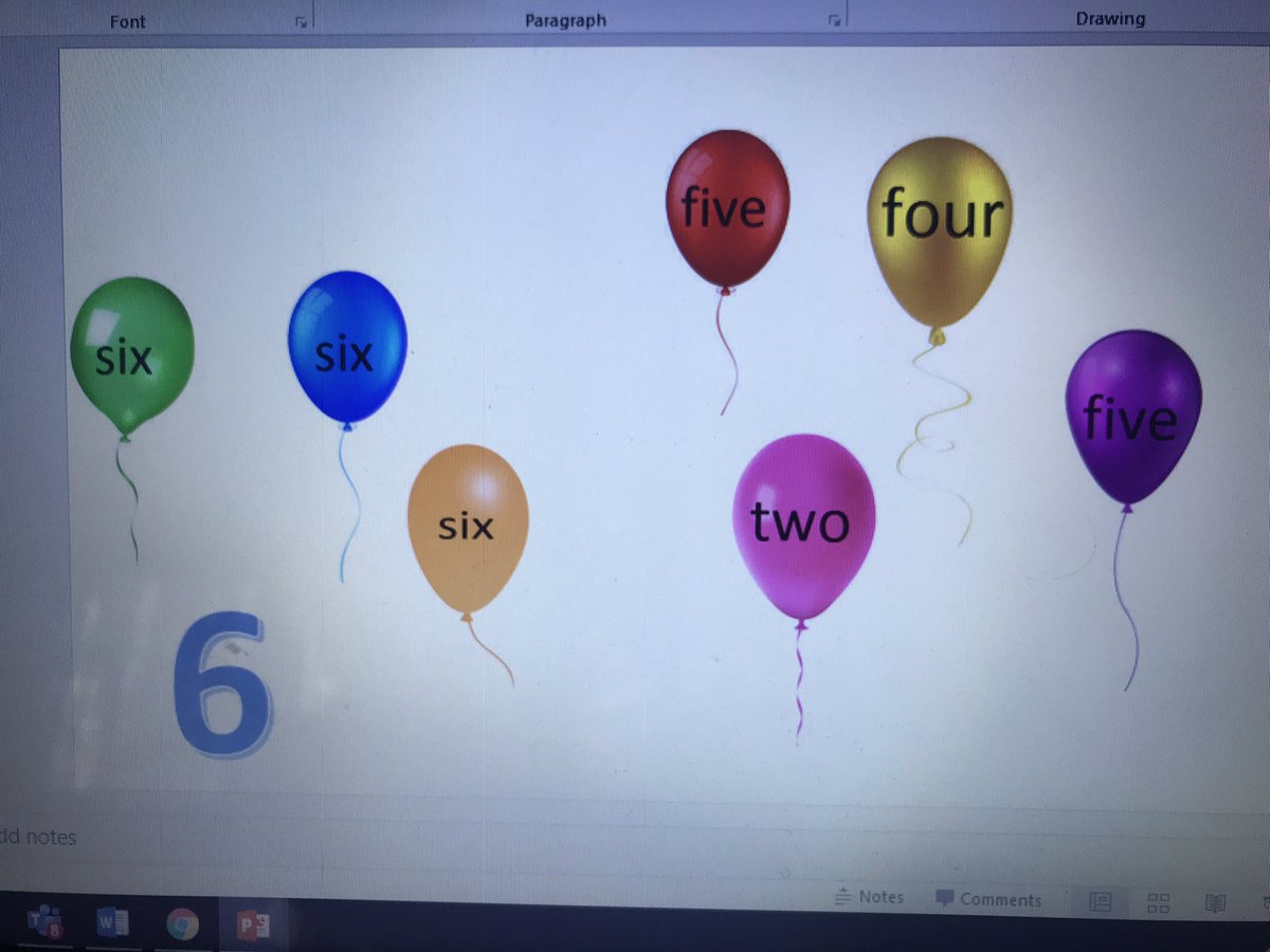 Darineyassine's tweet photo. We had much fun today listening to a book about #Six #WordNumber &amp; playing interactive game to match the appropriate balloon 🎈 to its number #virtual_learning #Numbers #math @Hhhsinfo @TawilNoor @tbaassiri @DaraziFarah @HenaineSamia https://t.co/9QqVVtGuXy
