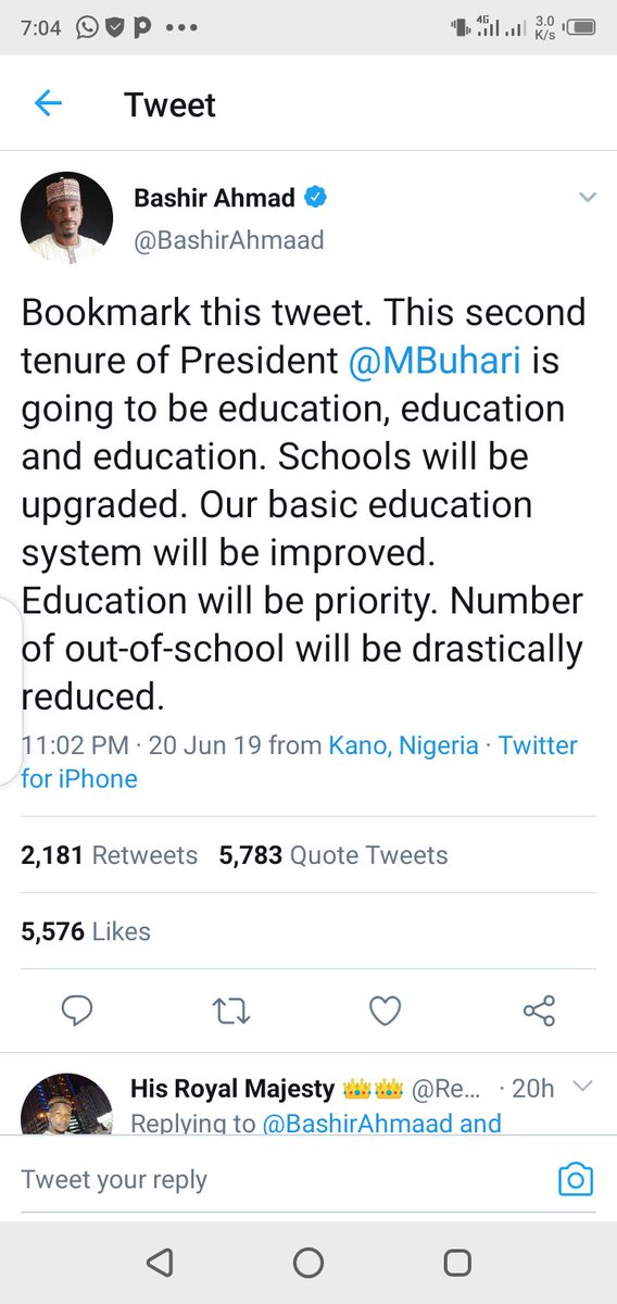 geewisetime's tweet photo. @BashirAhmaad @MBuhari Oga abeg what happened to this your tweet? https://t.co/kch6yarYVu