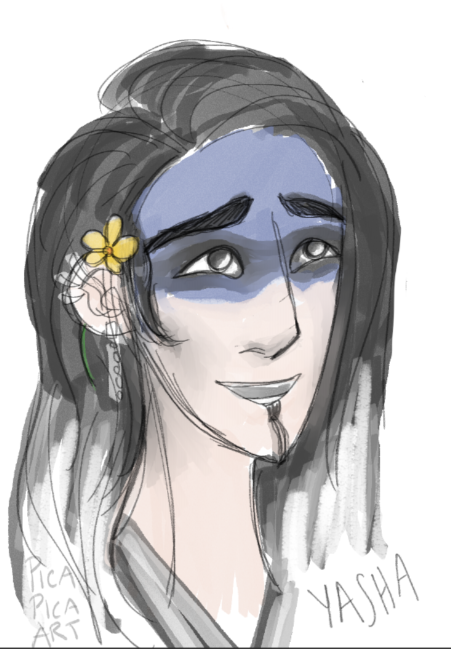 srslyfrances's tweet photo. Mighty Nein doodles before bed. Trying a new style.... I'm really happy with how Fjord came out. #criticalrole #fjord #cadeuceus #yasha #criticalrolefanart #mightynein https://t.co/6EEqDLvIua