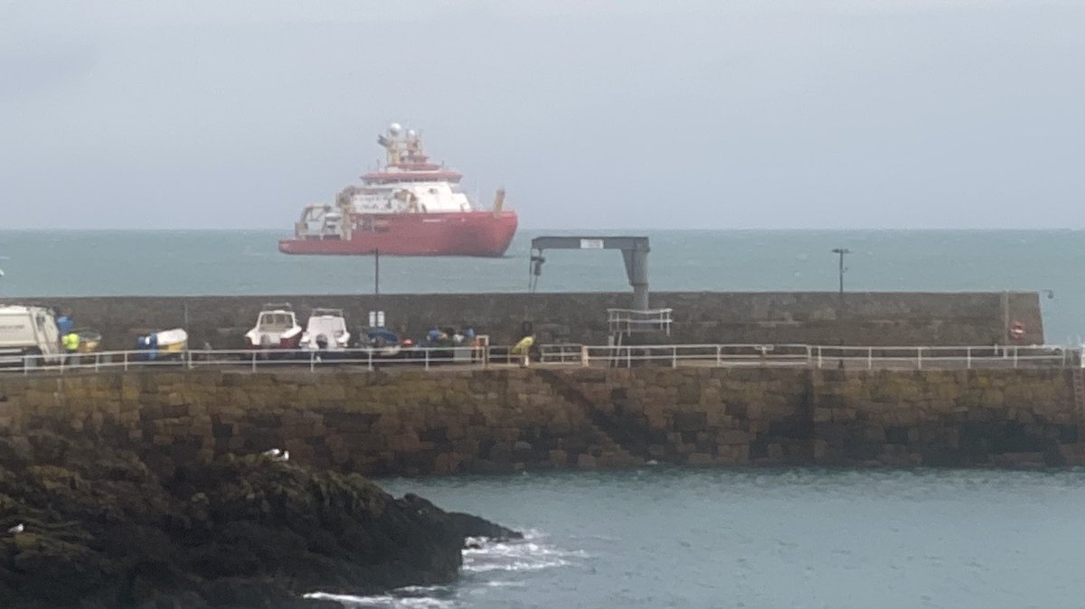Great to see Boaty McBoatface (sometimes known as the Sir David Attenborough!) in Bouley Bay this morning #Jersey