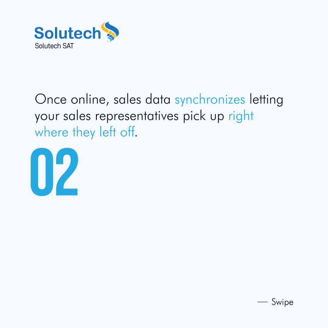 SolutechLimited's tweet image. No internet connection? No problem.
With our offline capability feature, your rep is still able to perform sales activities despite no connectivity.
#TechnologyTimes 
#technology 
#Salesforce 
#Salestechnology