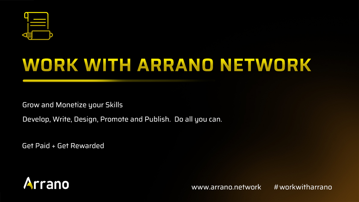 ArranoNetwork's tweet photo. Hello Community! 👋
Calling the Contributors to work with us! 

Inviting Developers, Designers, Authors, YouTubers, &amp; Promoters to work with the #ArranoNetwork team. Get paid in crypto and Get Rewarded in $ANO. 

Get enrollment forms here: https://t.co/cLaQ3GOjkm

#WorkWithArrano https://t.co/ZxA1w8J2aU