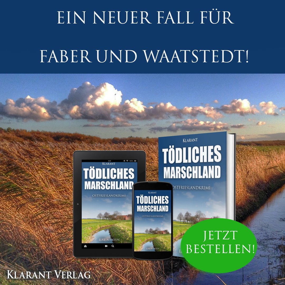 Klarant_Verlag's tweet photo. Vielleicht wirst DU als LeserIn sagen: "Habe selten ein so packendes Buch gelesen, mit wirklich immer neuen überraschenden Wendungen." Dann hat #Krimiautorin #ElkeNansen alles richtig gemacht, mit ihrem #Ostfrieslandkrimi #TödlichesMarschland!
 https://t.co/NoMyaLUDmM
#Klarant https://t.co/cxbPd3OAIQ