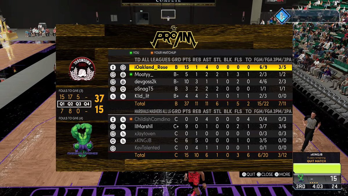 Throwdown2k's tweet photo. GGs @MarshTop5 and the guys in @XtremeProam ✊
Nice back bounce win after a tough Finals BO5 loss. Onto the Elite 8 💪
PG: @OaklandRose0
SG: @Mootyy2K
SF: @iDevGoss
PF: @oSnagaholic
C: @Kiid_lit
#DraftTD📈
@youFamousEnough @Reed33Trenton @aarontfox @TexasStarrr_ @champ2k_ https://t.co/b8QtO6Sc6W