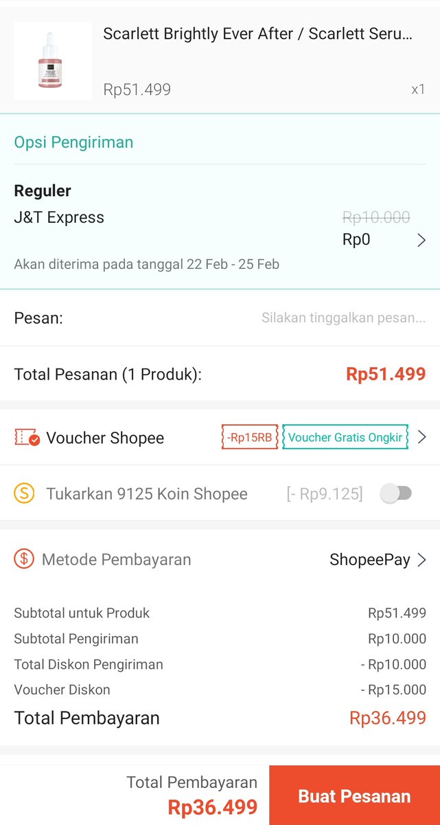 Scarlett Serum cuma Rp36.000 ‼️
Pakai diskon Murah Lebay, klaim vouchernya di pinned tweet mincun 📌

Link produk:
shp.ee/qcn2k5v