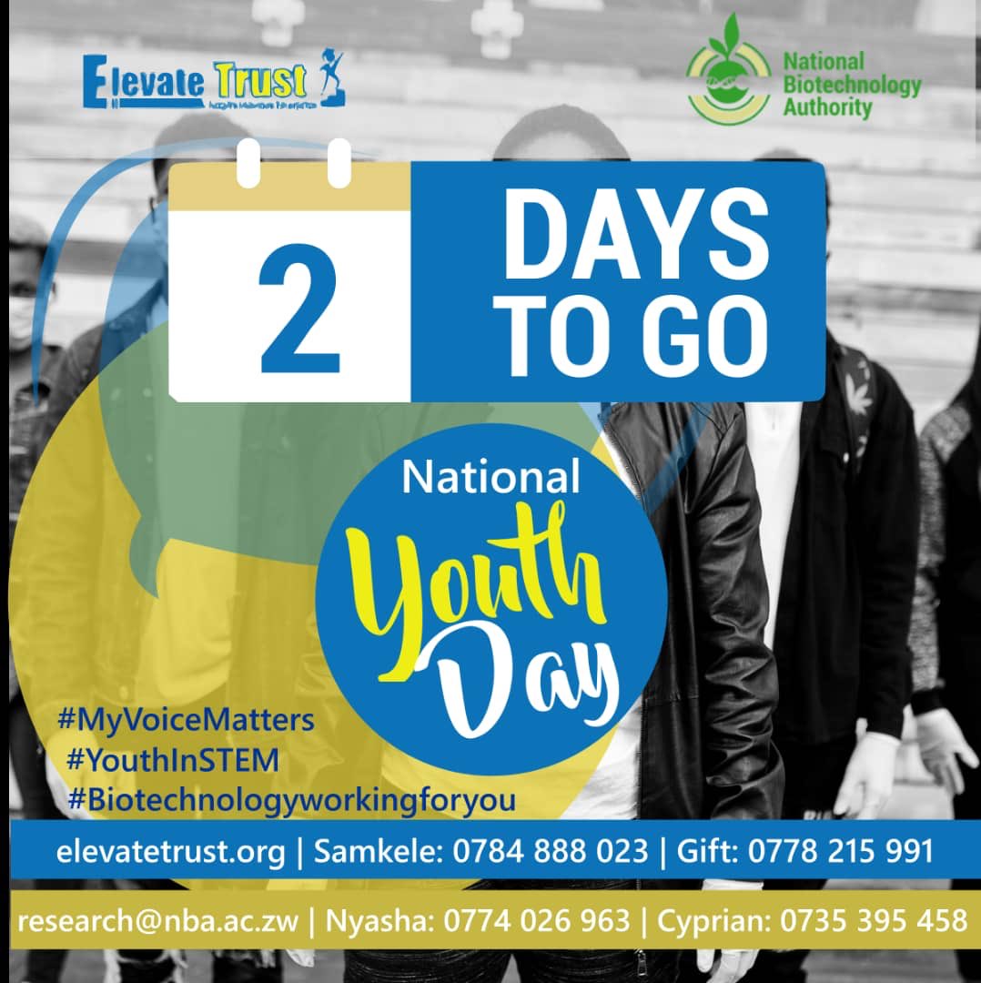 2 days left to launch the amazing call for innovation on the Elevate Trust website. 

#MyVoiceMatters
#YouthInSTEM
#Biotechnologyworkingforyou @moysarzim @EnactusNust @eight2fivehub @natbiotechzim