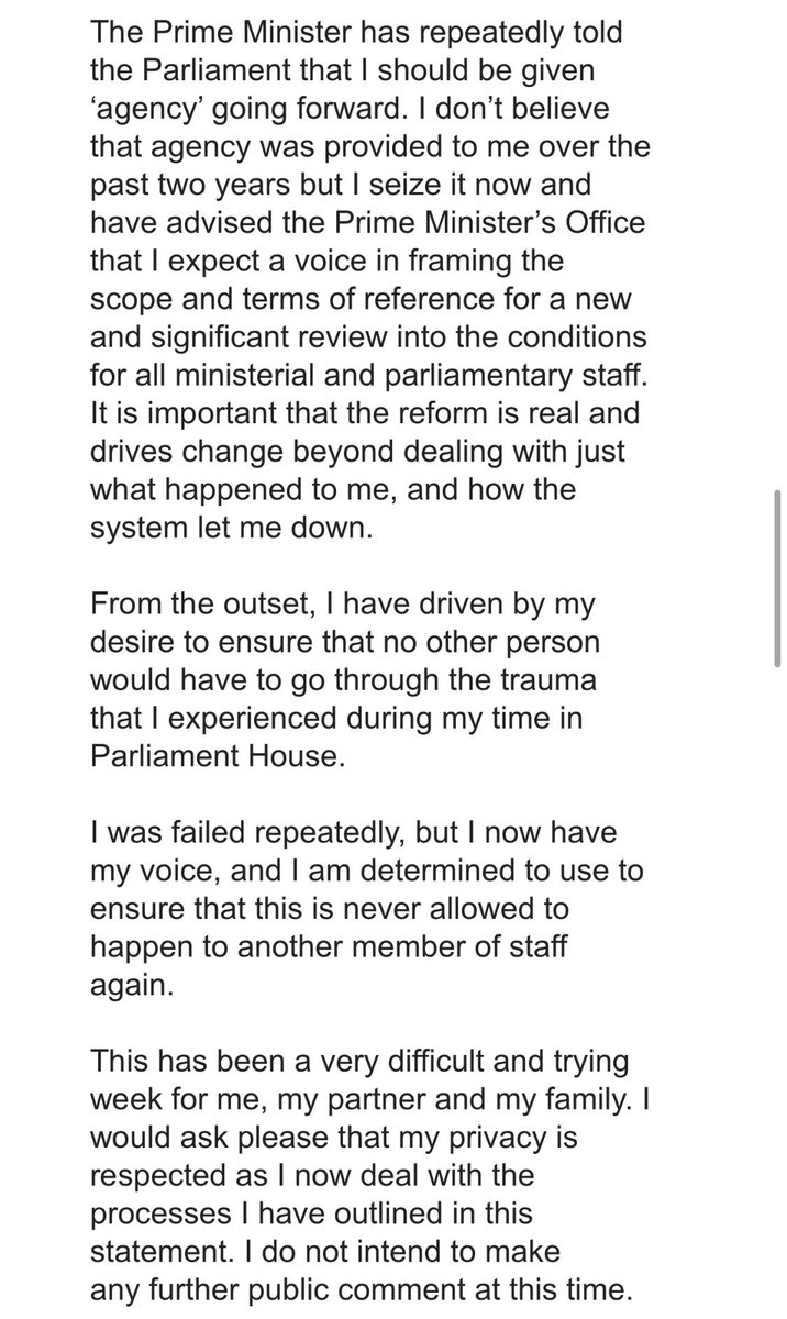 Fiona Willan On Twitter Brittany Higgins Has Released A Statement Today I Have Reengaged With Australian Federal Police And Will Proceed With A Formal Complaint Regarding The Crime Committed Against Me In