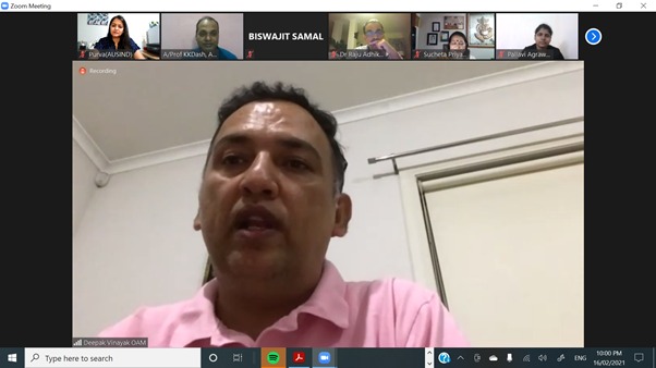 Thank you <a href="/MrDeepakVinayak/">Deepak Vinayak OAM JP</a> for your inspiring message to our First Pan-India Interns. Your hard work, commitment to the empowerment of young minds of #AustraliaIndia and compassion to all needy and deserving human beings, continue to inspire all of us at <a href="/AusIndBridge/">AusInd Bridge Foundation</a>.