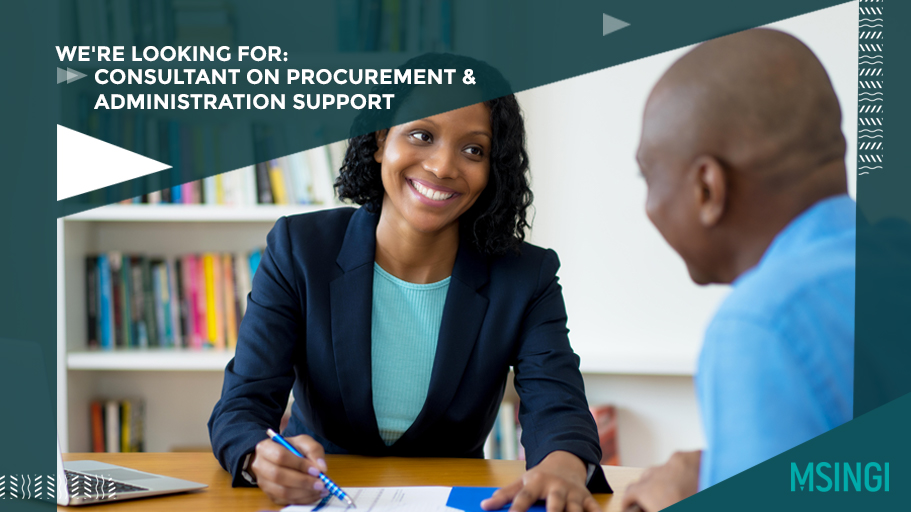 Msingi East Africa is looking for a Consultant on Procurement &amp; Administration Support. 

Check out the link below for more details and how to apply.
msingi.com/get-involved/c…

Application deadline: 22nd February 2021