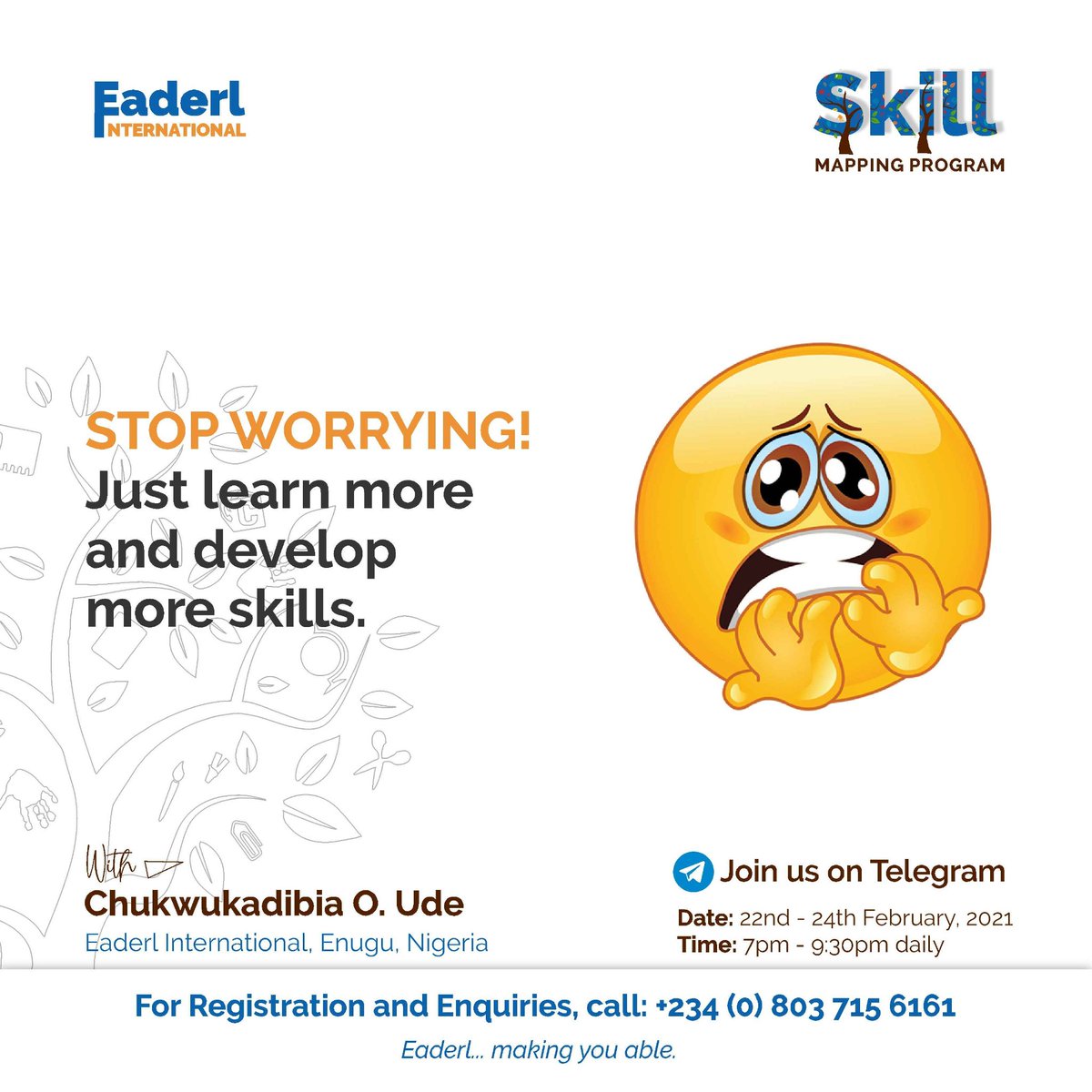 Eaderl_intl's tweet photo. In senior secondary school, learning from first principles made me one of the best students in further mathematics. 

Guess what! I have discovered the first principles for skill development. 

That's what I want to share in this Skill Mapping Program. 

REGISTER NOW! https://t.co/RrPr7ymmWV