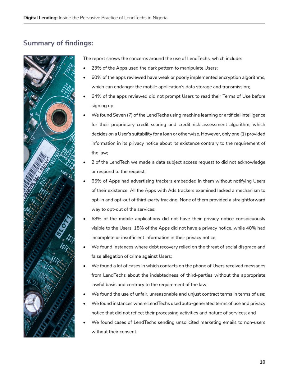 ESMERALDOESQ's tweet photo. Start your Monday reading this report on #DigitalLending: Inside the pervasive practice of #LendTechs in Nigeria: https://t.co/uQZse5OwET.  https://t.co/pKOGOr5EZP https://t.co/LXdsSGcXMn