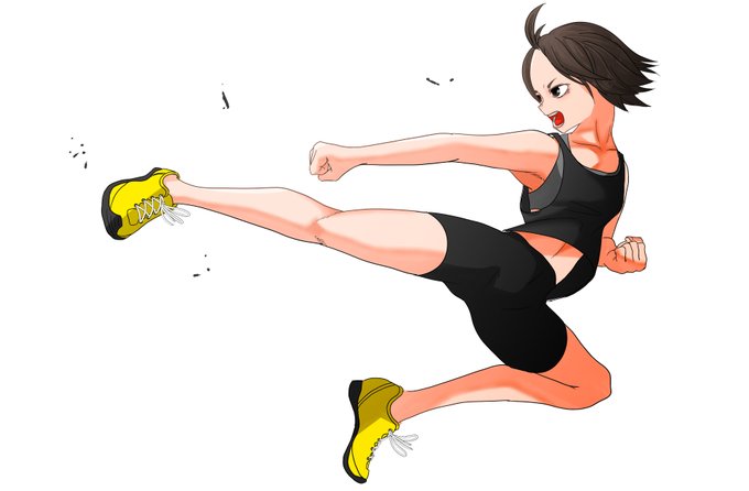 飛び 蹴り イラスト