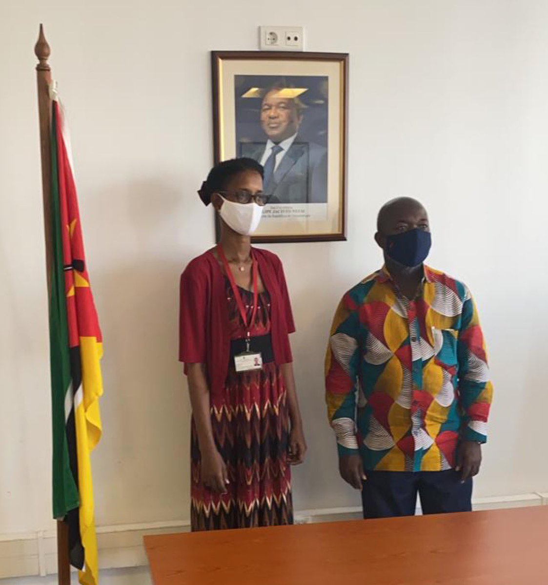 With thanks to #Mozambique National Director of Migratory Labour, Alice Saide at the Ministry of Labour + Social Security, for our discussion on continued cooperation w/ @UNmigration in the areas of #labourmigration .