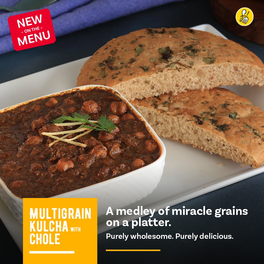 FreshMenuIndia's tweet photo. The authentic taste of kulcha &amp; chole with a healthy spin! 
Multigrains folded into the kulcha and toasted to perfection.

#FreshMenu #RealGoodFood #RealGoodFit #MultigrainKulcha #Kulcha #Multigrain #Chole #CholeKulcha #FreshMenuMains #NewOnTheMenu https://t.co/YiSt3UmVnx