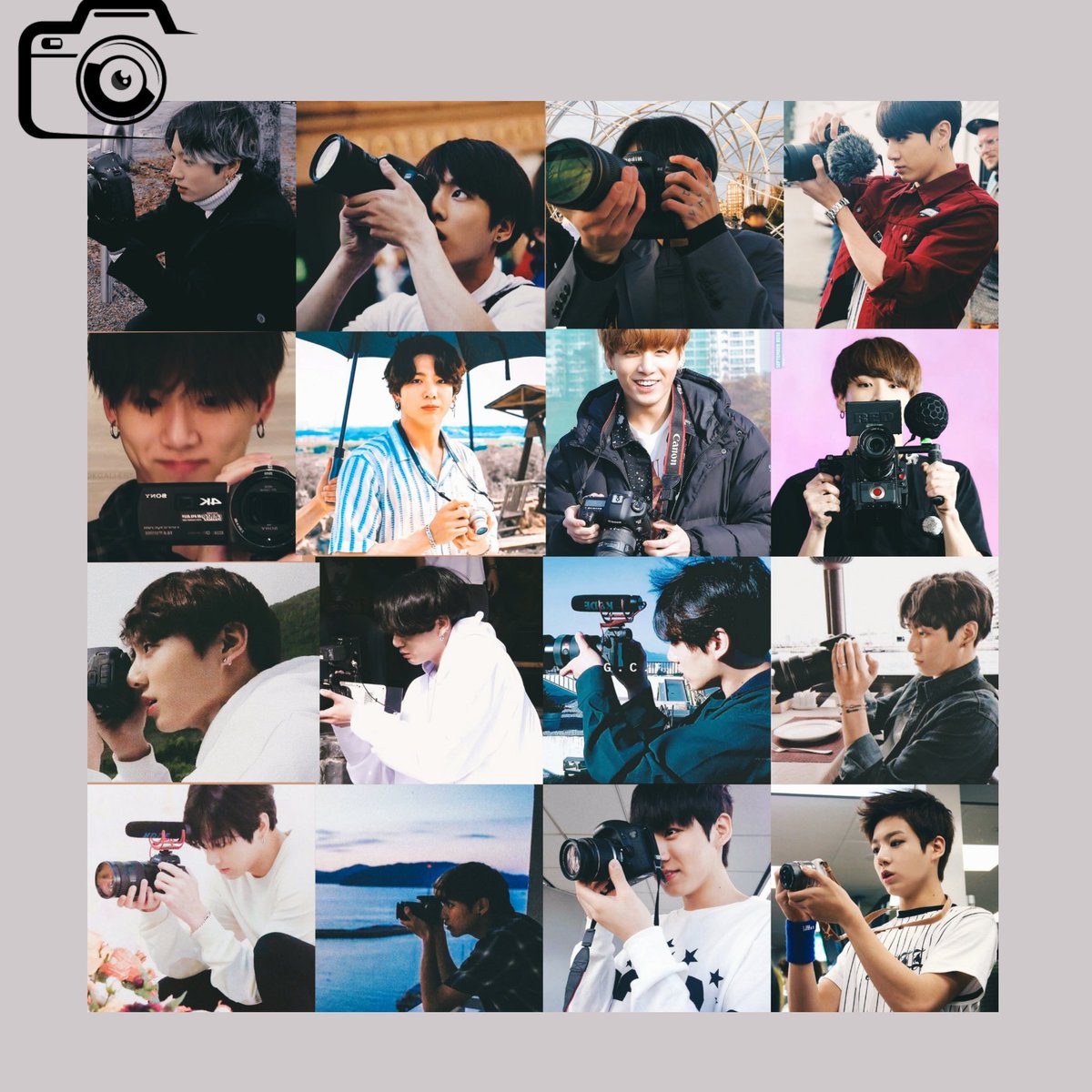 Ruggukie7's tweet photo. @BTS_twt #prodjk #JUNGKOOK #jungkook #photographerjk #jjk #jeonjungkook 
JK with camera 💜 https://t.co/FtskumpjiQ