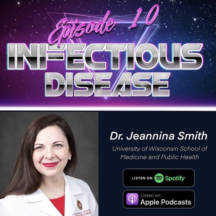 DoctorQuestPod's tweet image. Ep. 10: Infectious Disease 🦠 
🎙 Dr. Jeannina Smith, professor &amp;amp;  medical director of the Transplant Infectious Disease Program at the @uwsmph 
🎧 Learn more here: open.spotify.com/episode/6qMkeW…
#MedTwitter #podcast #MedStudentTwitter #infectiousdisease @jeannina_smith