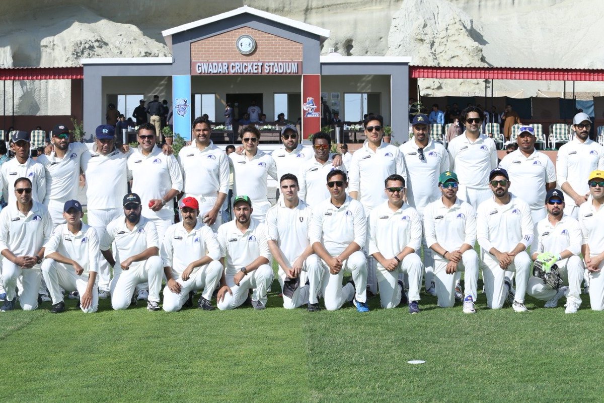 AajEntertains's tweet photo. The first ever mega successful event from #GwadarCricketStadium broadcasted live on #AajEntertainment.

#SooperhaiPakistanCup #Gwadar #Firstevercricketmatch #SooperhaiPakistan #cricketatgwadar #Cricket #AajNews https://t.co/4Mp68NMFqS