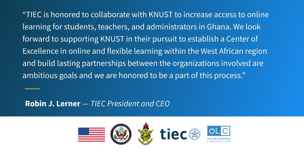 TexasConsortium's tweet image. TIEC is truly honored to be working with KNUST on this journey to become a Center of Excellence. When it comes to our global partnerships, the sky&apos;s the limit! @KNUSTGH, @OLCtoday, @statedept #TIECeLearn #excellenceinlearning #higherlearning #highereducation #courseimprovements