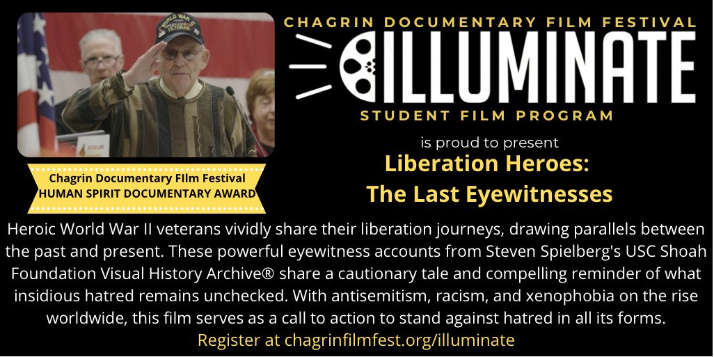 illuminatecdff's tweet photo. High School Teachers can register their classes (FREE) to stream LIBERATION HEROES: THE LAST EYEWITNESSES - in March. For info about all Illuminate documentaries &amp; to register visit https://t.co/szPPFoZjra #documentary #illuminate https://t.co/UYGmQCX9vF