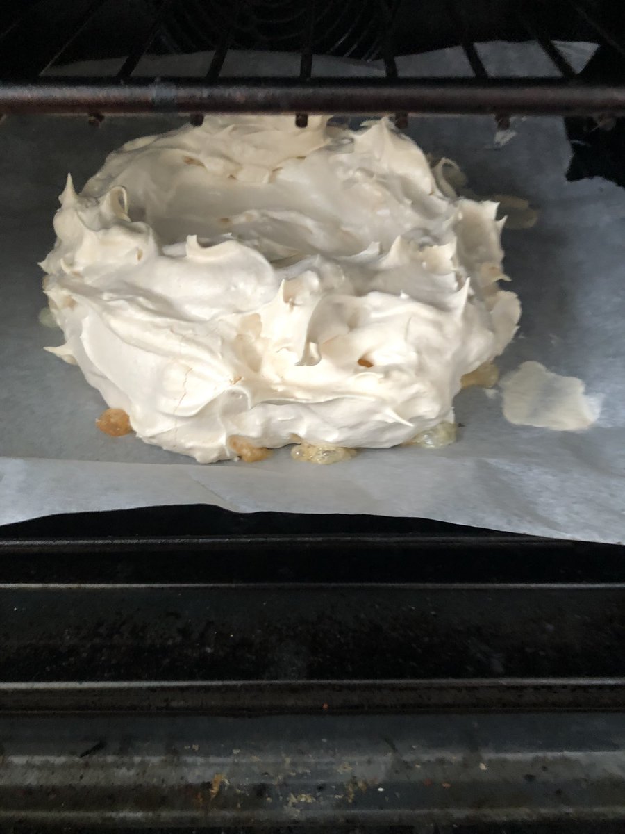 MJGoodman73's tweet photo. Pavlova made from scratch to be filled with double cream strawberries and a strawberry champagne drizzle https://t.co/T1tKEf8Xhf