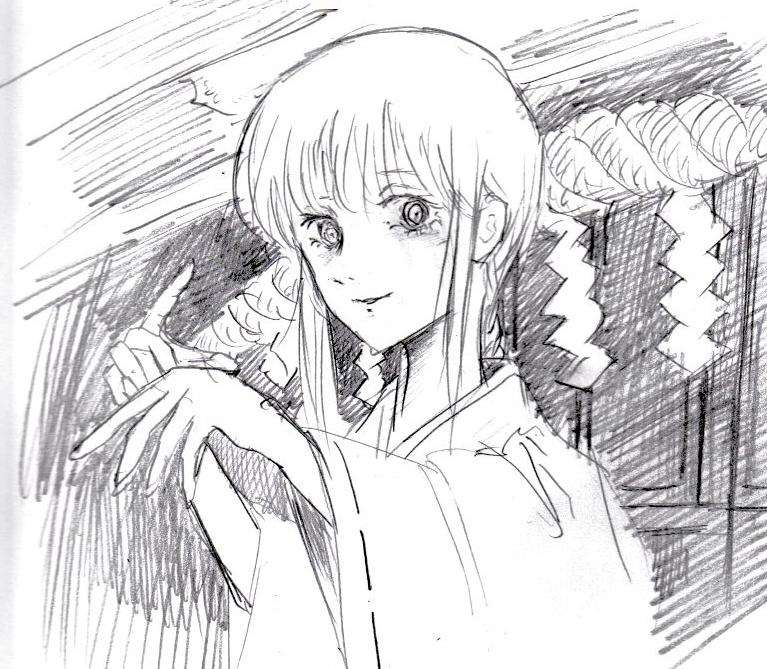 マキマさんin巫女装束(ってよく知らないので適当ですが) 
