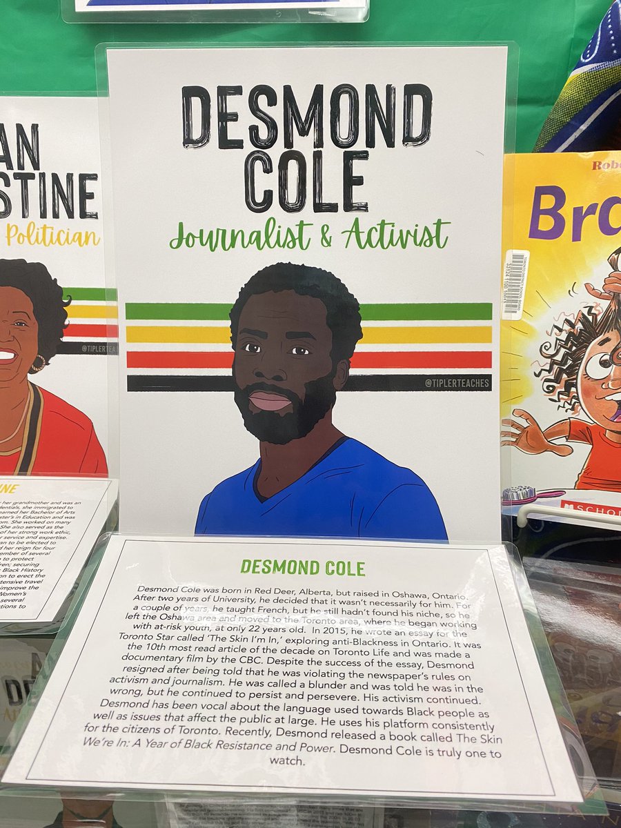 Lord Dufferin PS (@tdsb_lordduf) on Twitter photo Today we celebrate <a href="/DesmondCole/">Negro Frolics</a> whose book “The Skin we’re in” highlights the struggle against racism in Canada. Desmond is a #boss and involved in anti-racism and social justice movements in Canada. Today we celebrate <a href="/DesmondCole/">Negro Frolics</a> whose book “The Skin we’re in” highlights the struggle against racism in Canada. Desmond is a #boss and involved in anti-racism and social justice movements in Canada.