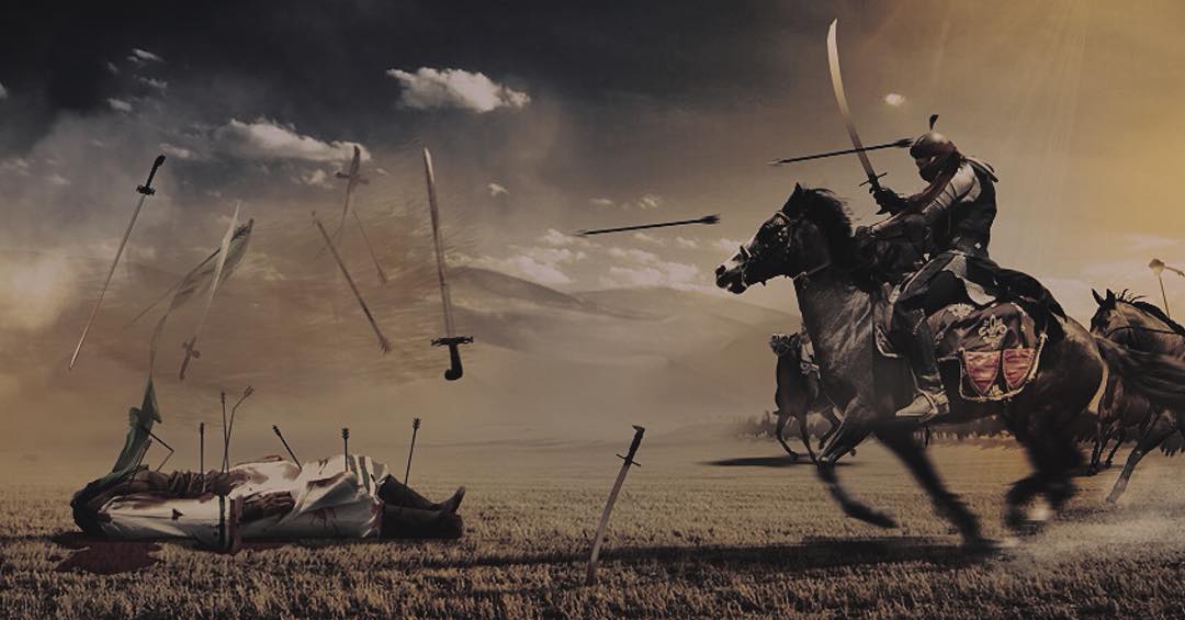 In the end he was also Martyred alone by army of thousands. He was beheaded in prayed against this rock by 13 strikes of dagger After beheading him, the horses ran over his body. Even the ghosts were heard weeping for him...